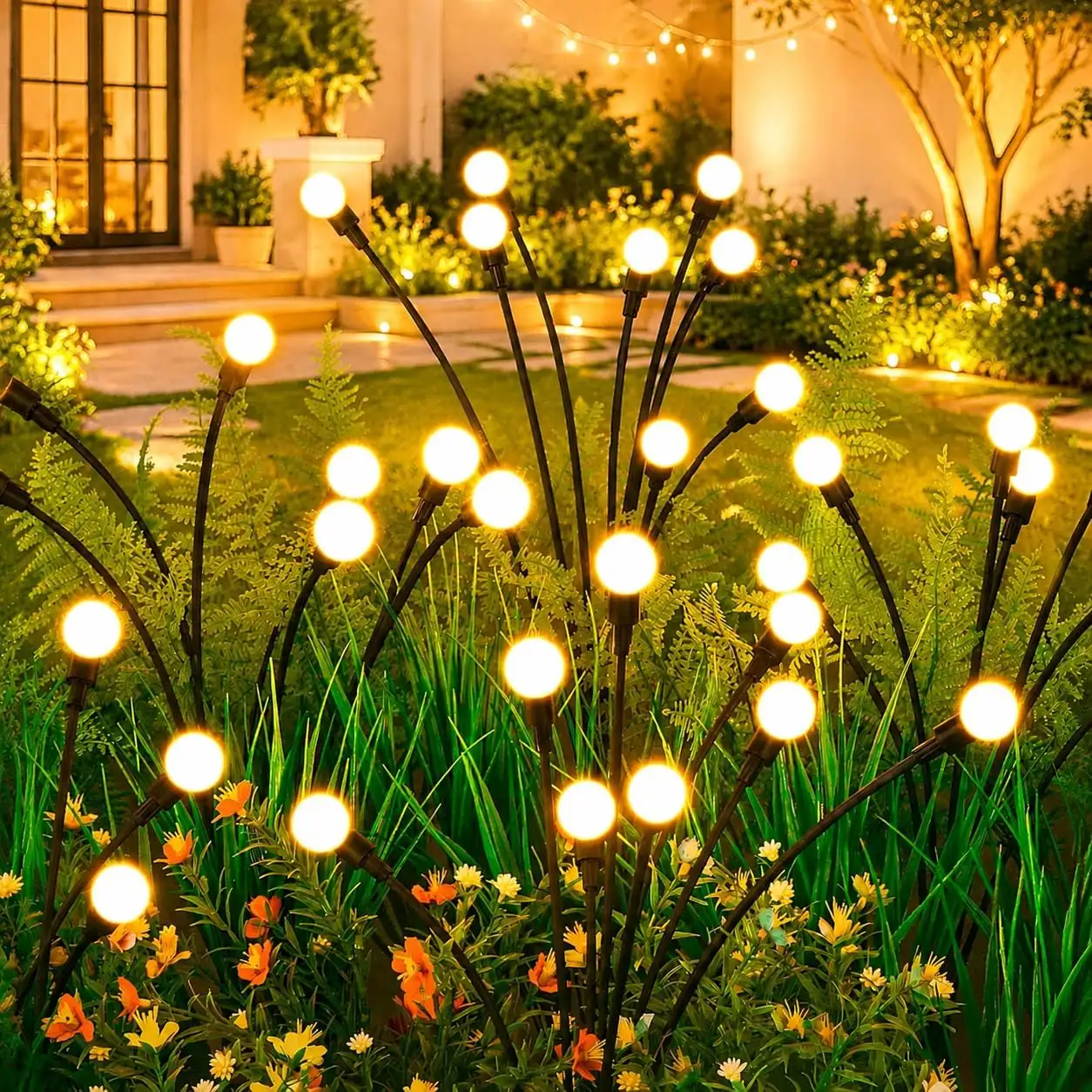 ASMAD Solar Garden Lights 4-Pack — firefly swaying lights product shot