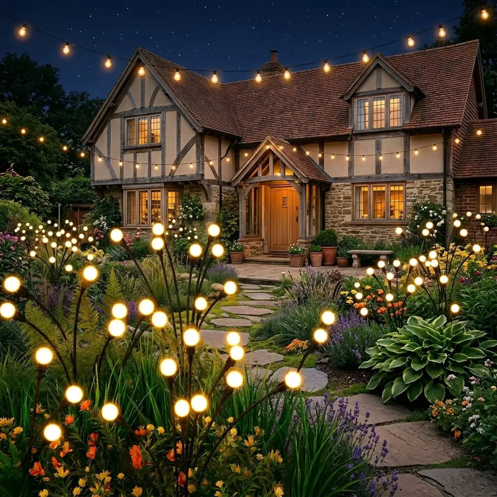 ASMAD Solar Lights glowing at night